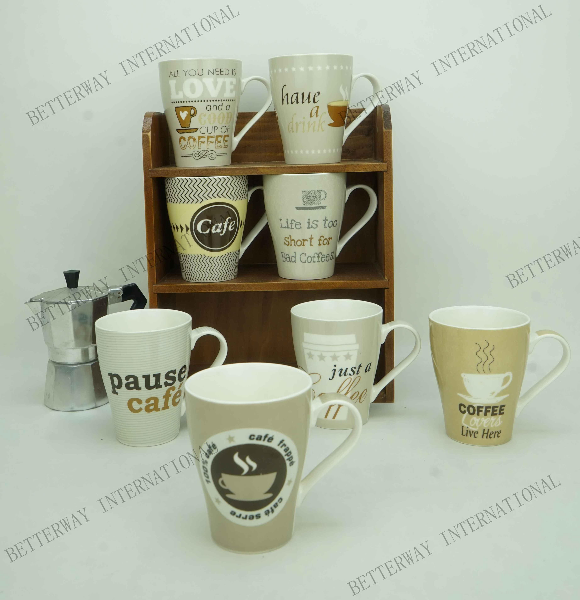 New bone china mug with coffee design