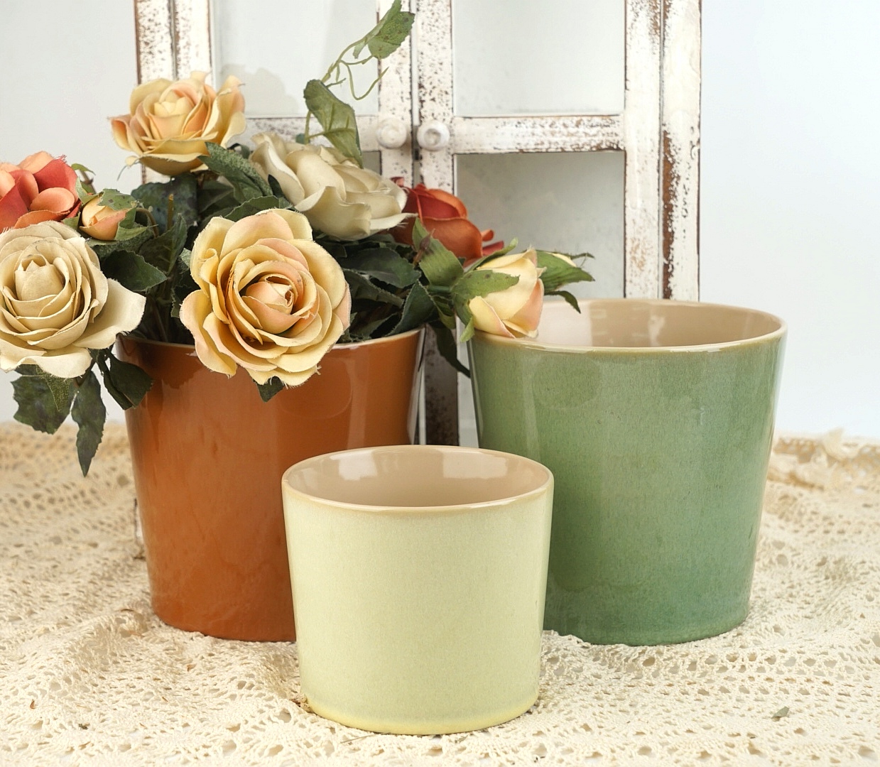 stoneware reactive glaze vase