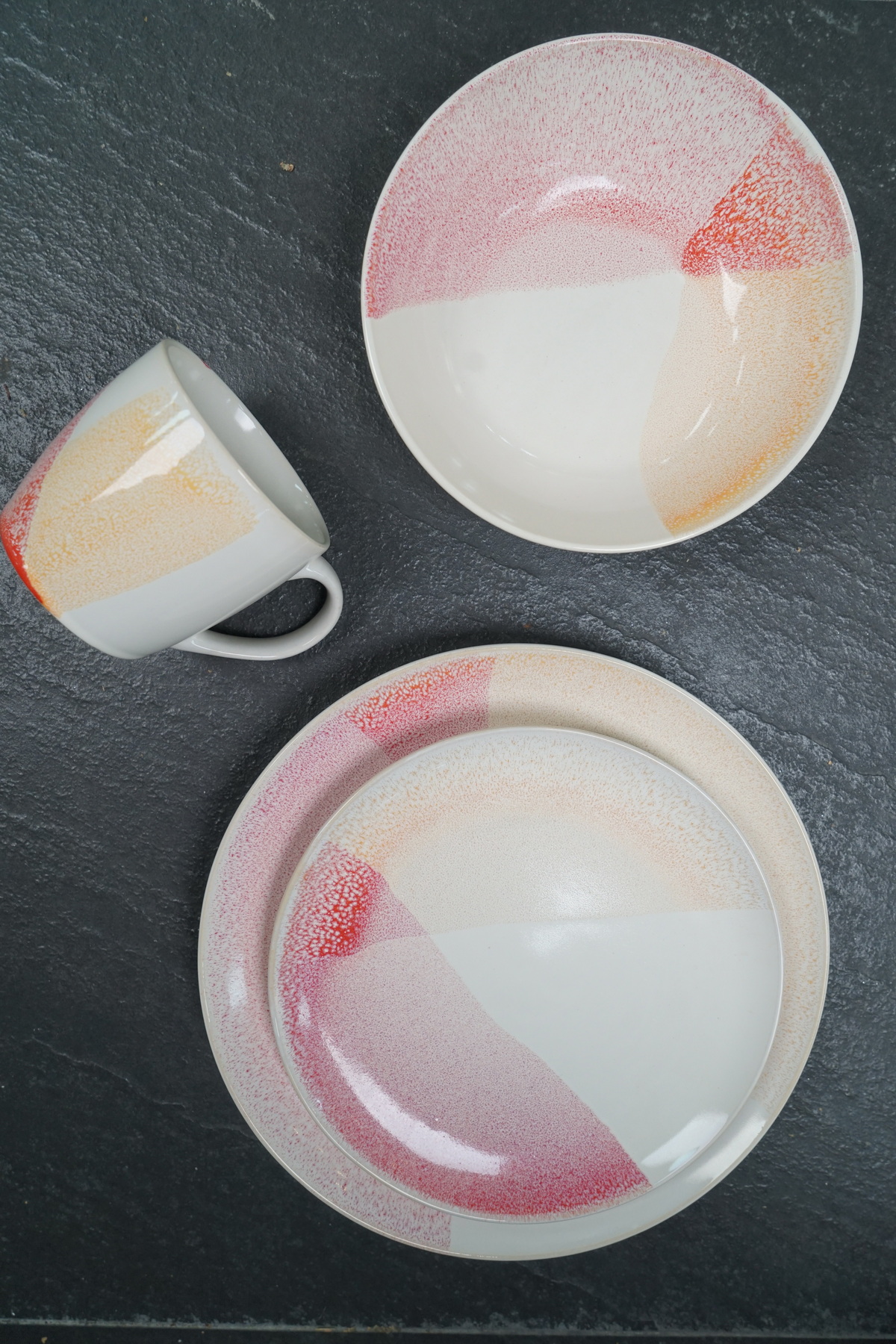 Stoneware reactive glaze dinnerware set LS103