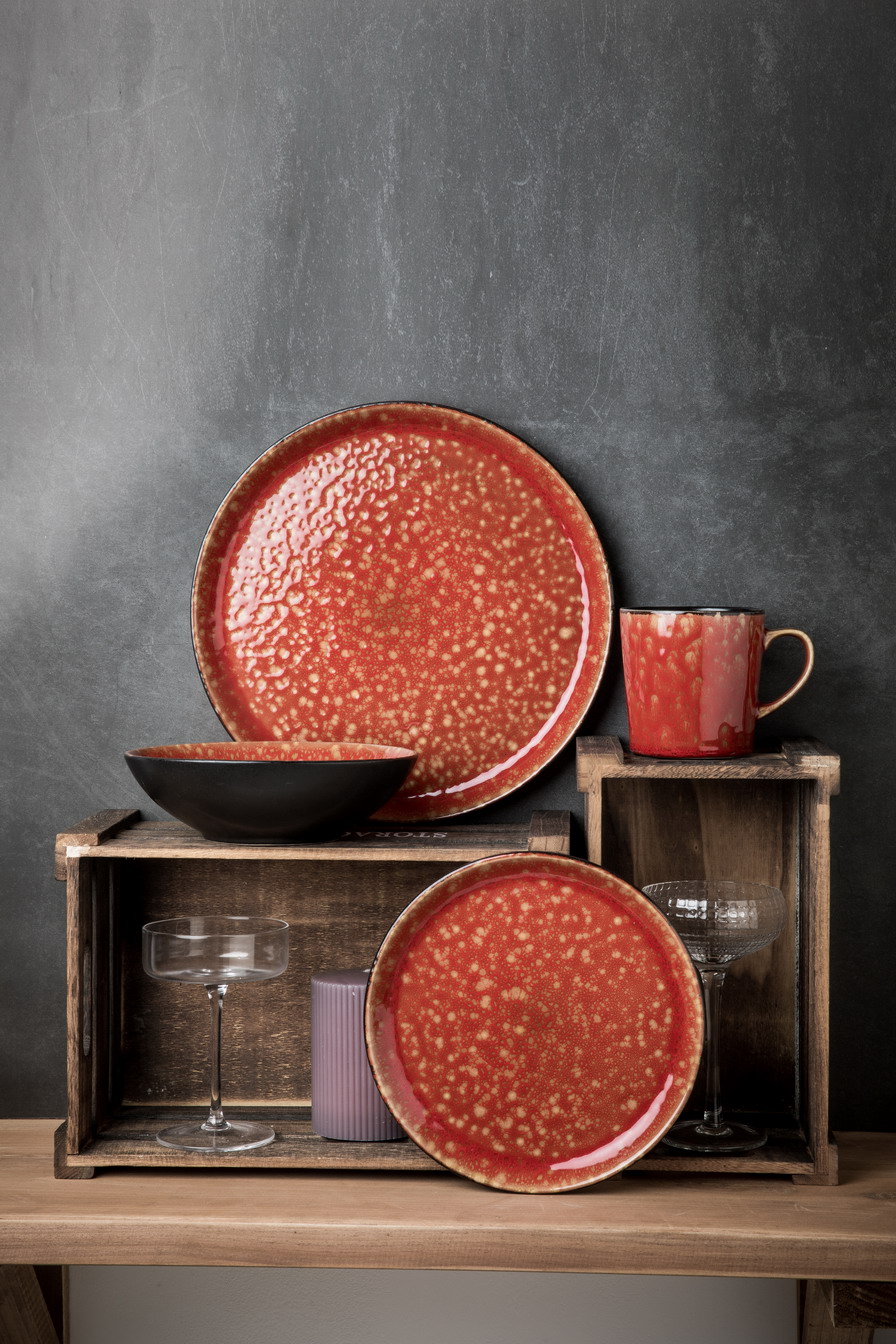 Stoneware reactive glaze dinnerware set QX