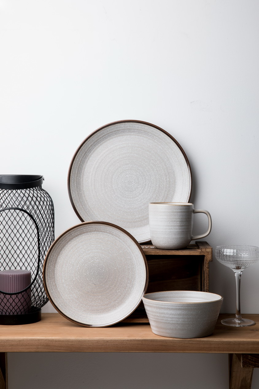 Stoneware reactive glaze dinnerware set QX