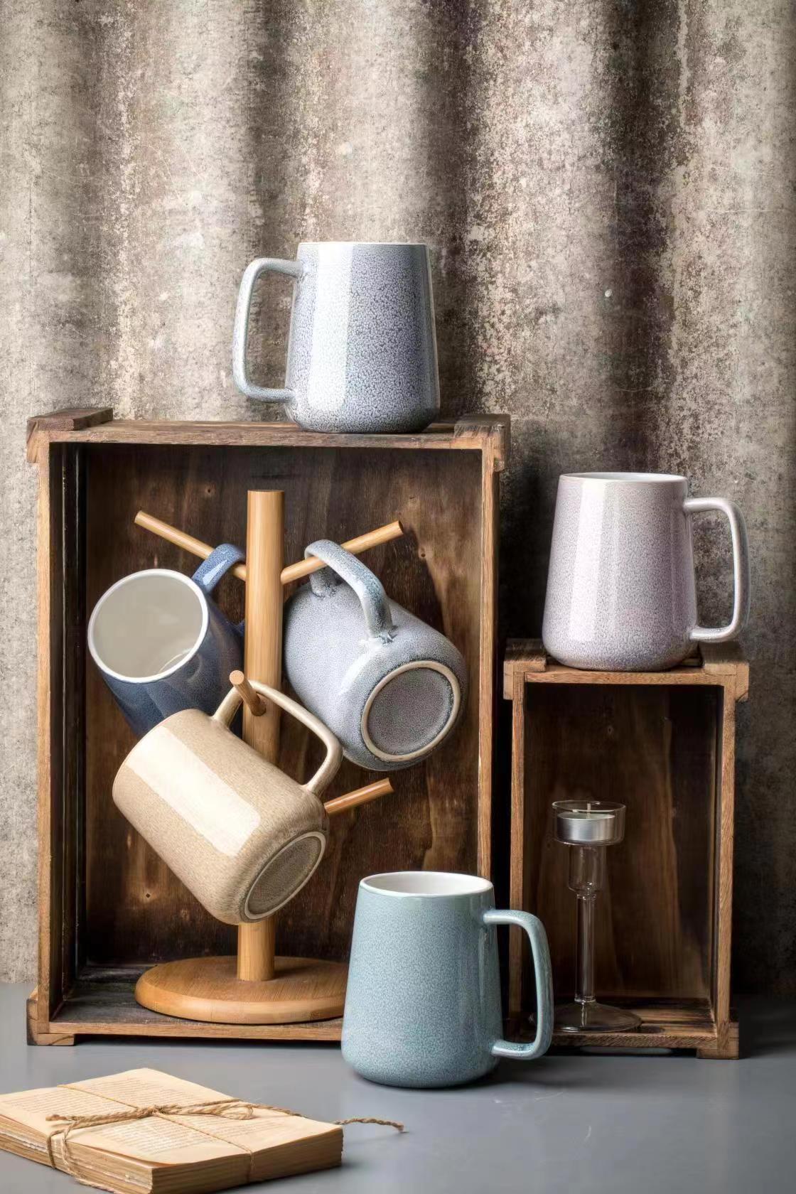 stoneware coffee tea mug set QX