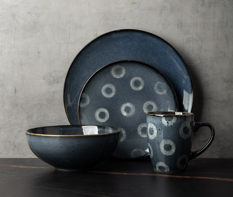 Stoneware dinnerware set reactive glaze YX