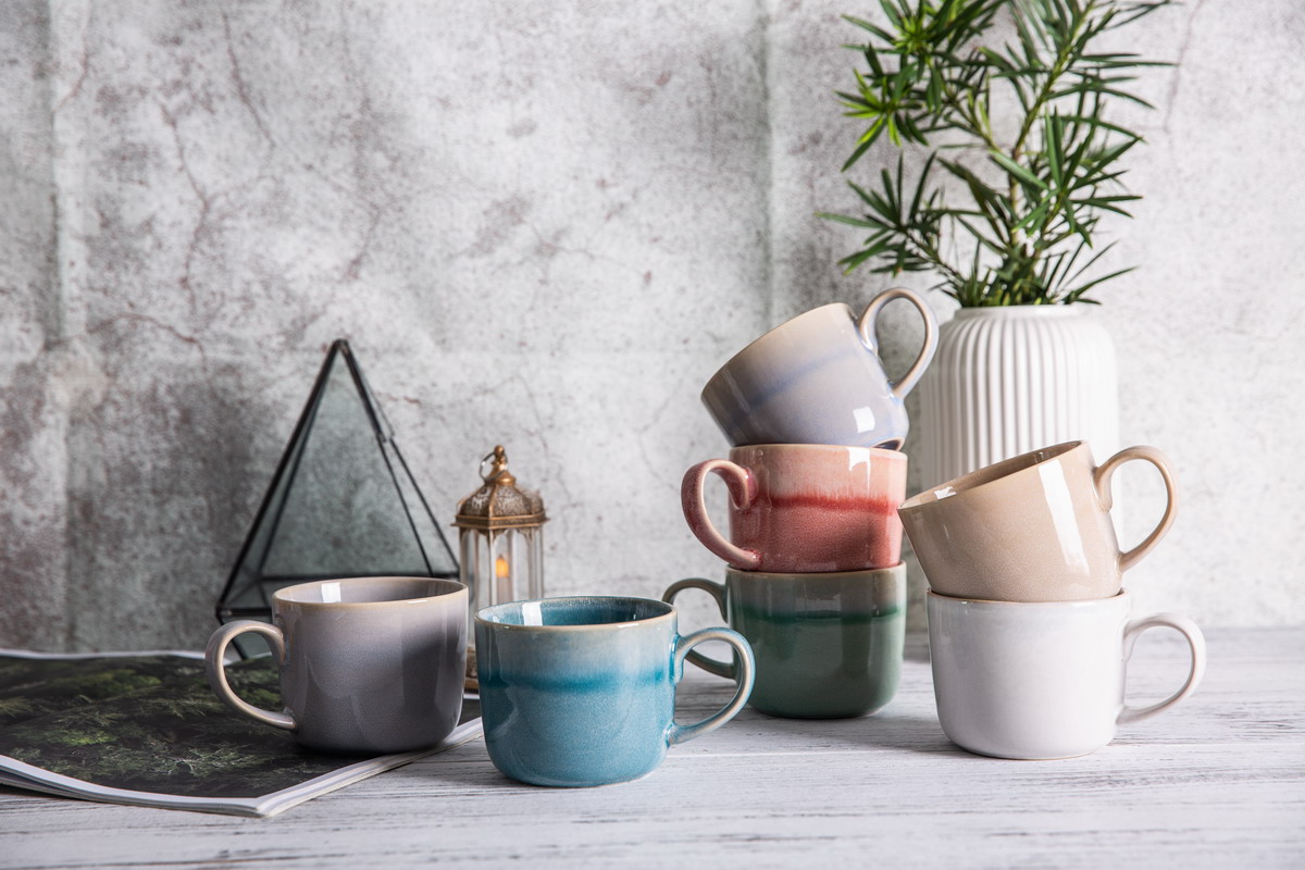 stoneware coffee tea mug set YX