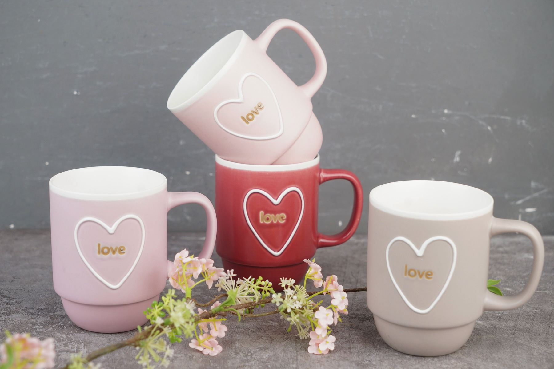 new bone china LOVE mug set HS0038
