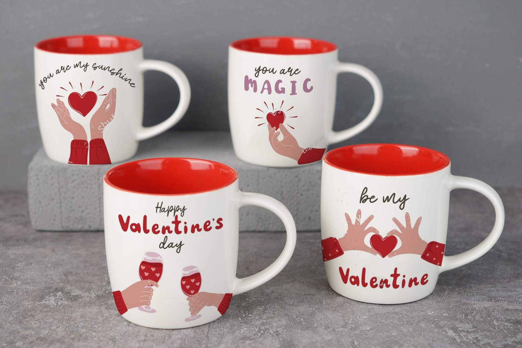 New bone china mug with Valentines day love design B2758
