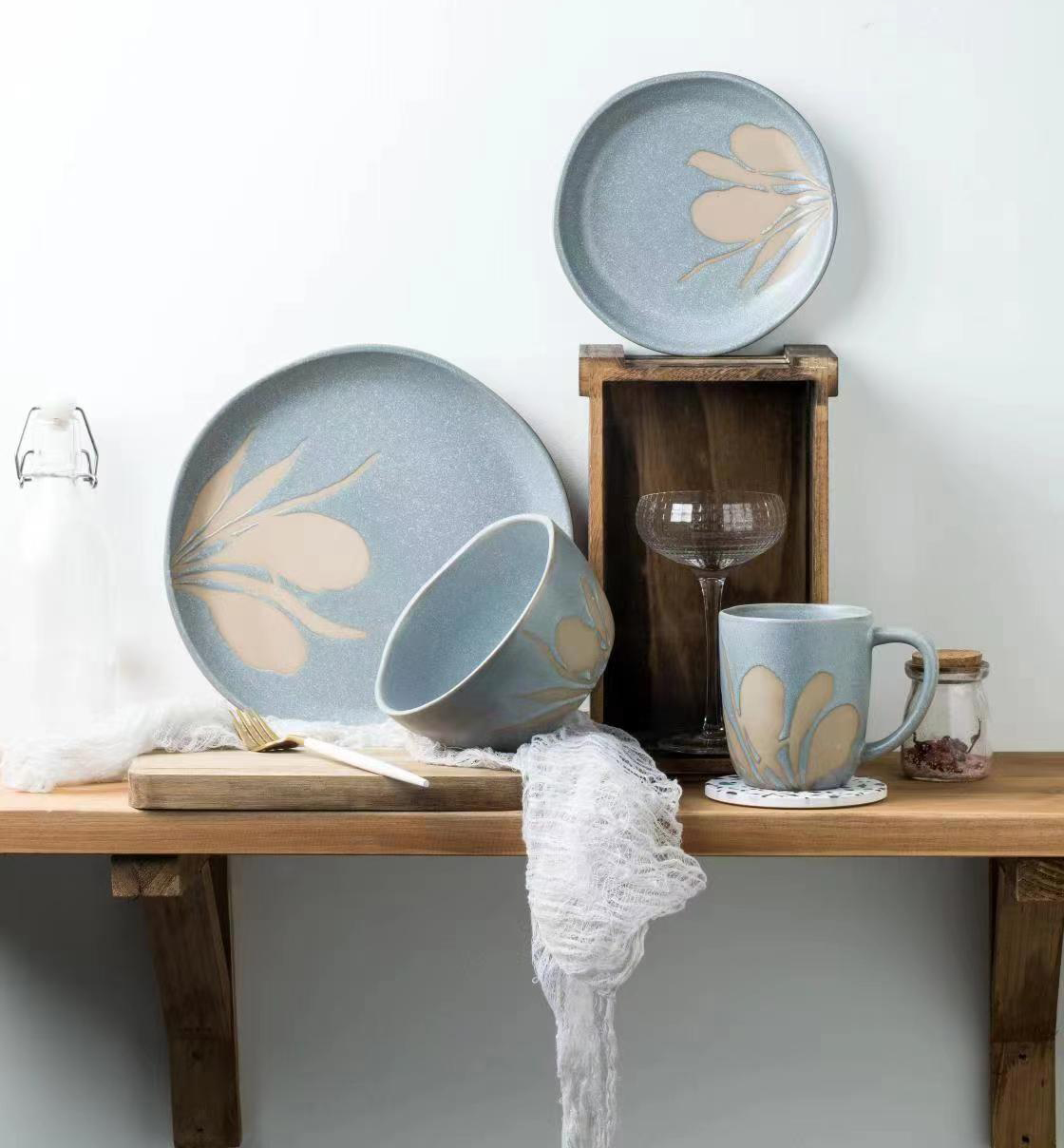 stoneware dinnerware set QX