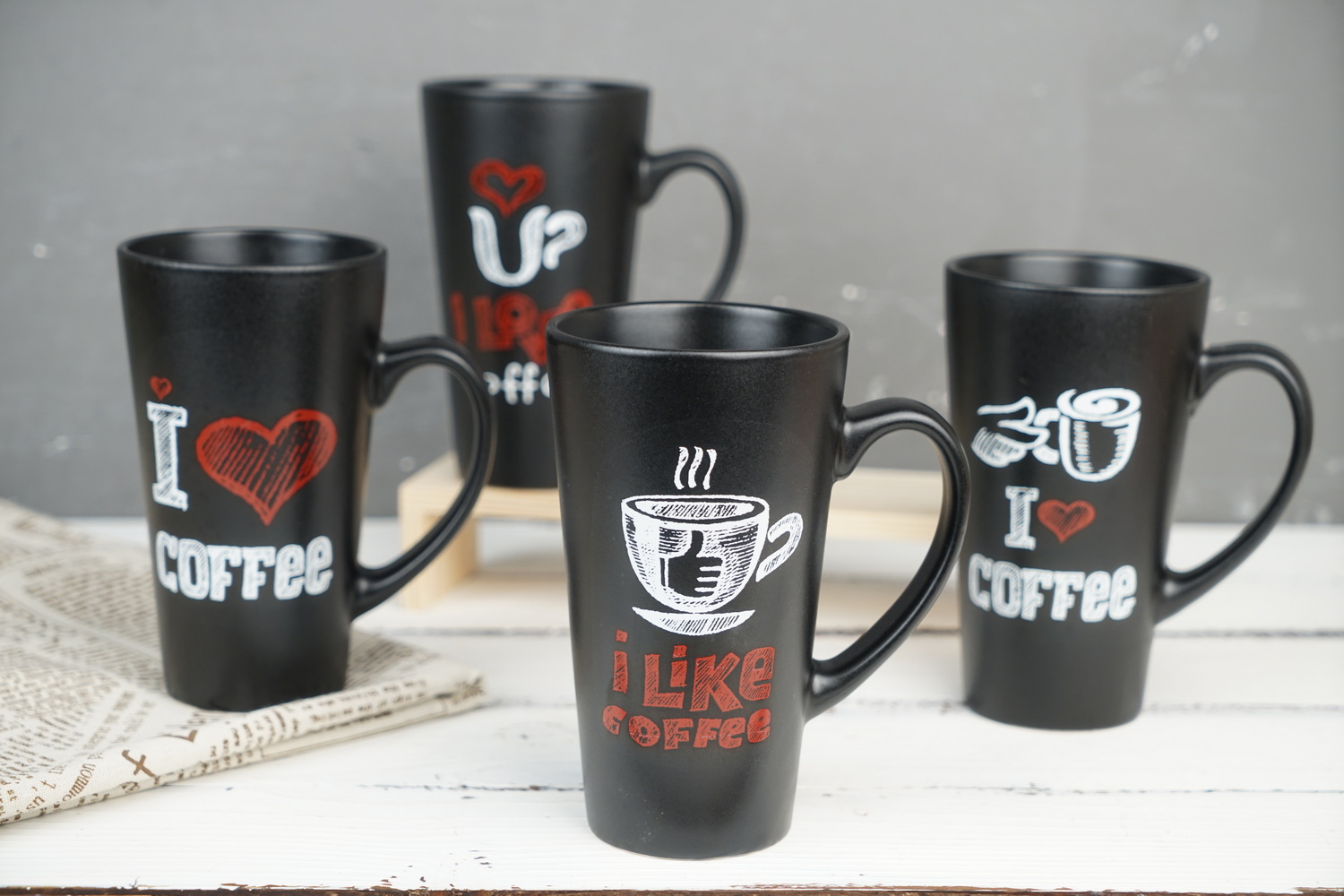 stoneware mug with print DY017