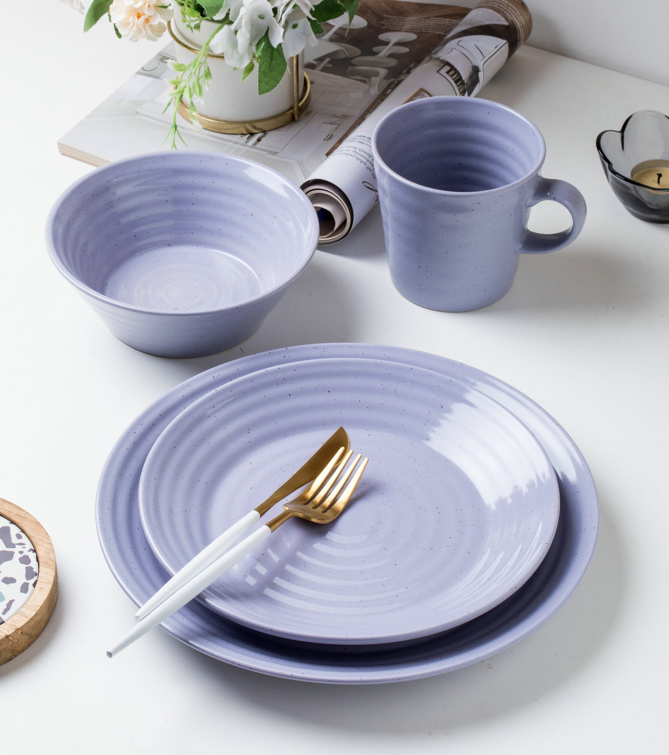 stoneware dinnerware set QX
