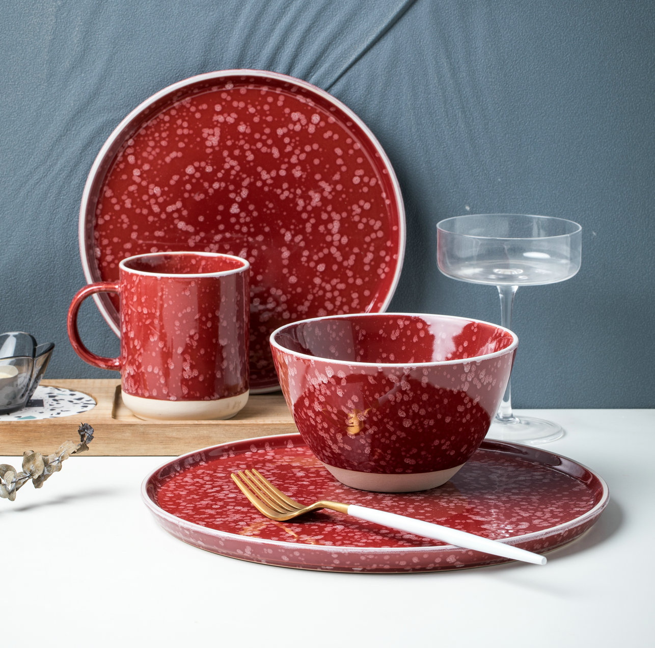 stoneware dinnerware set QX
