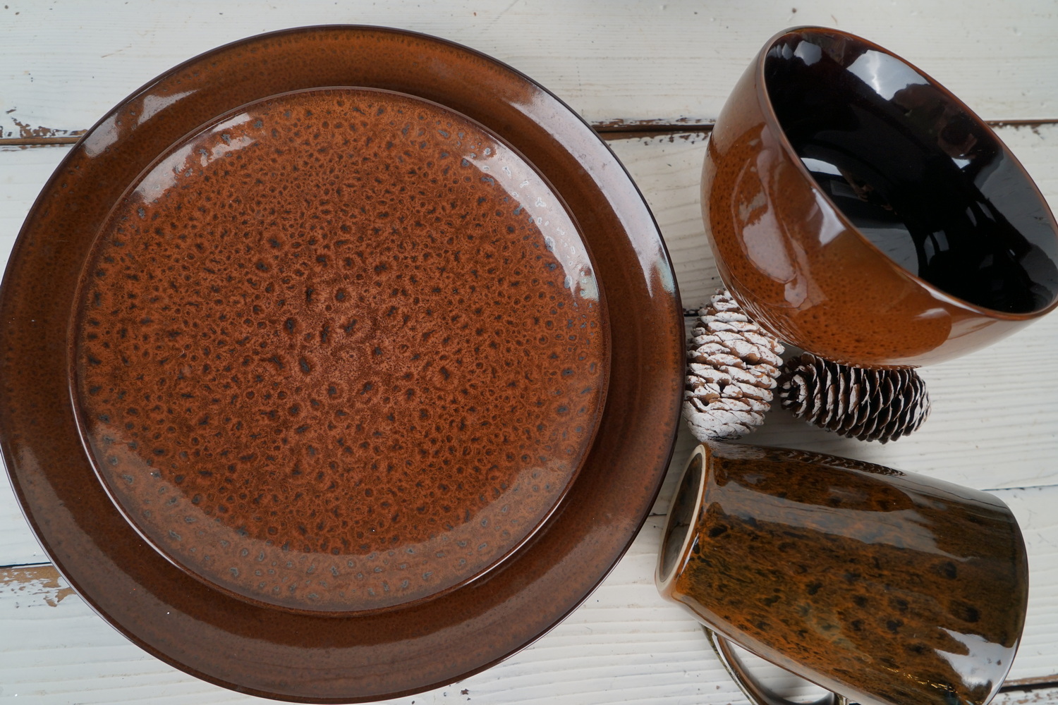 stoneware reactive glaze dinnerware set BH551
