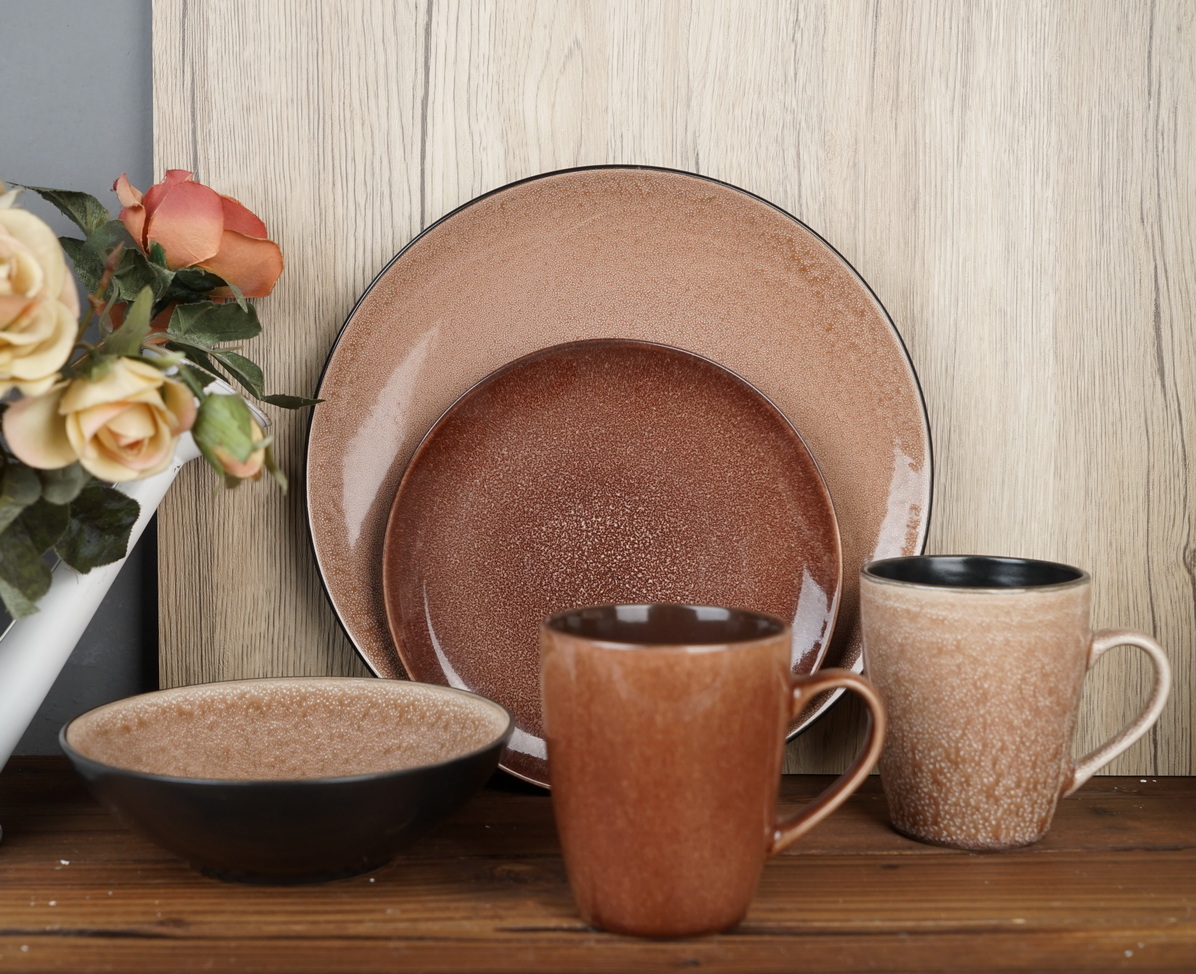 stoneware reactive glaze dinnerware set QX511