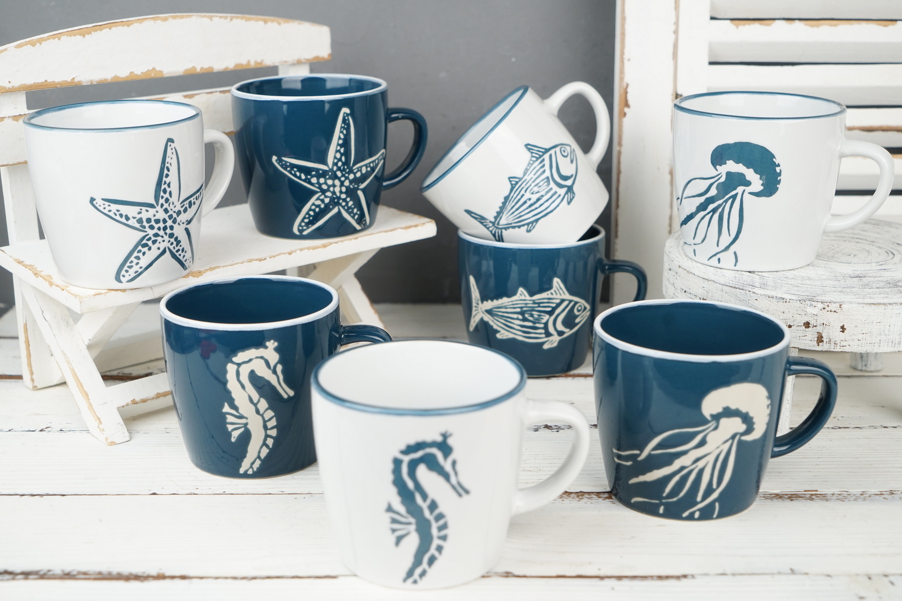 Stoneware mug Marine LS158