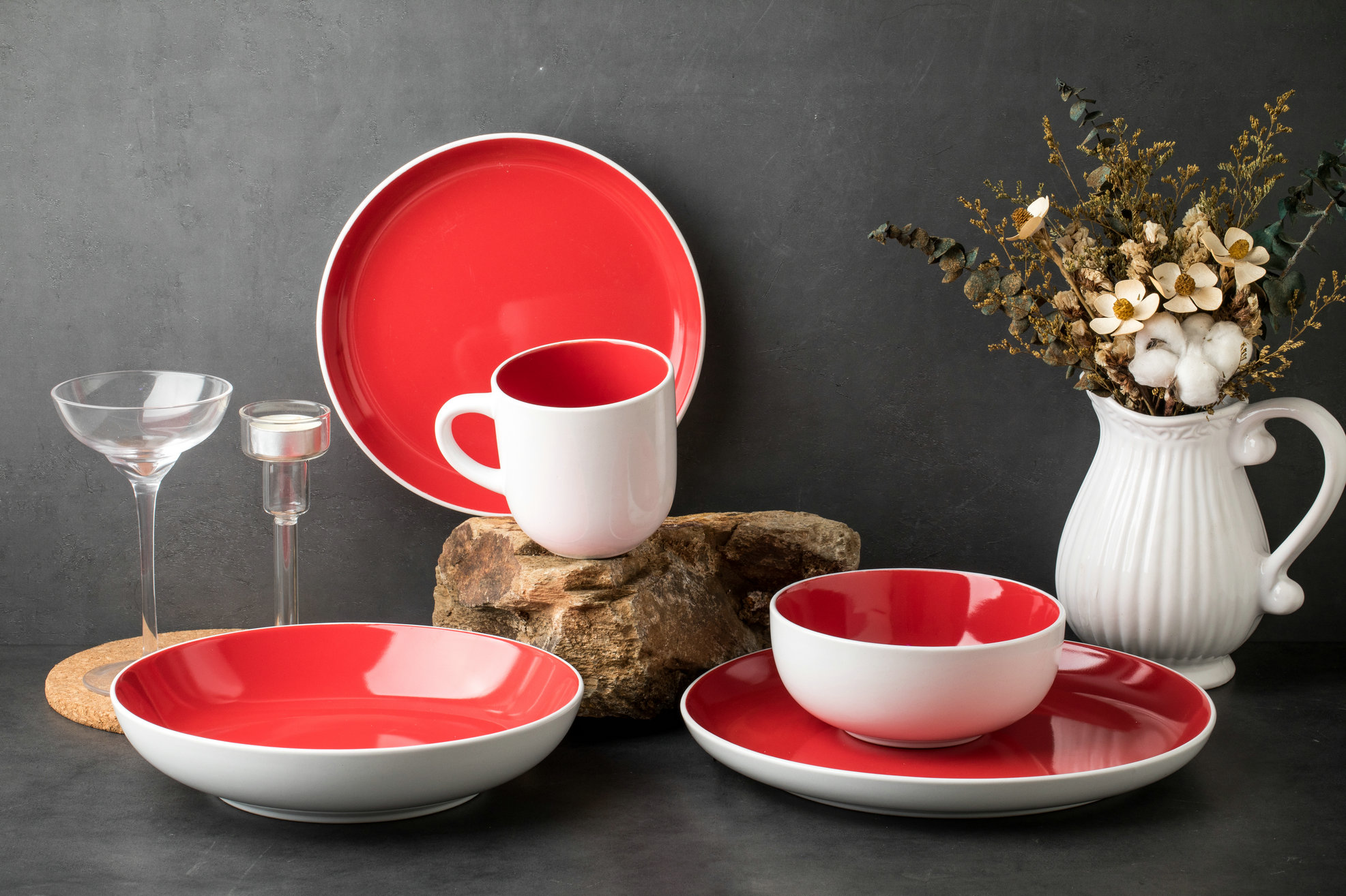Stoneware dinnerware set QX
