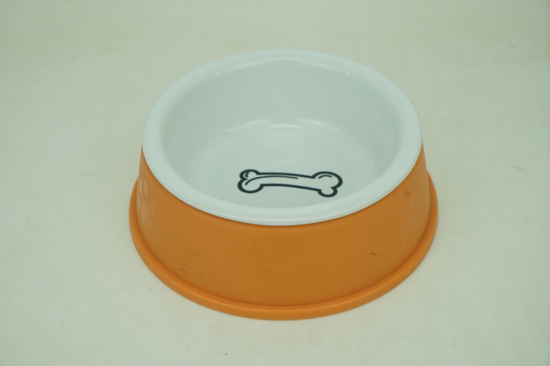1x stoneware pet 350ml bowl with plastic holder PE9095 PE9096